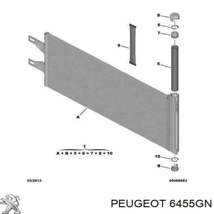 Comprar 6455GN Peugeot/Citroen Filtro secador de aire acondicionado