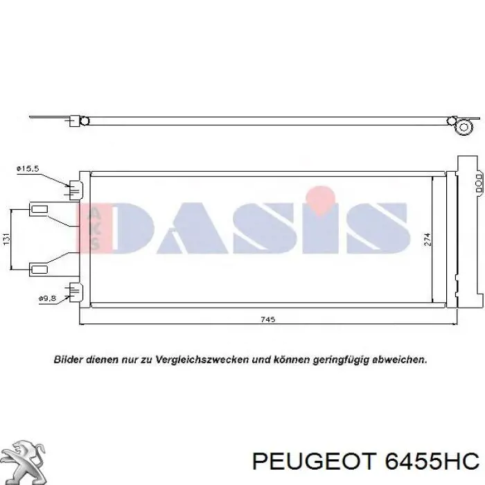 Comprar 6455HC Peugeot/Citroen Condensador de aire acondicionado