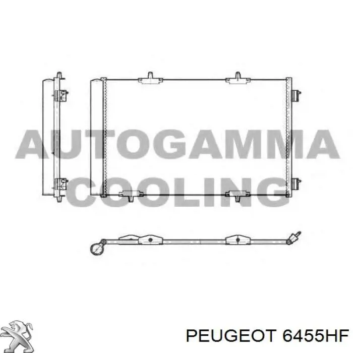 6455HF Peugeot/Citroen Radiador de aire acondicionado