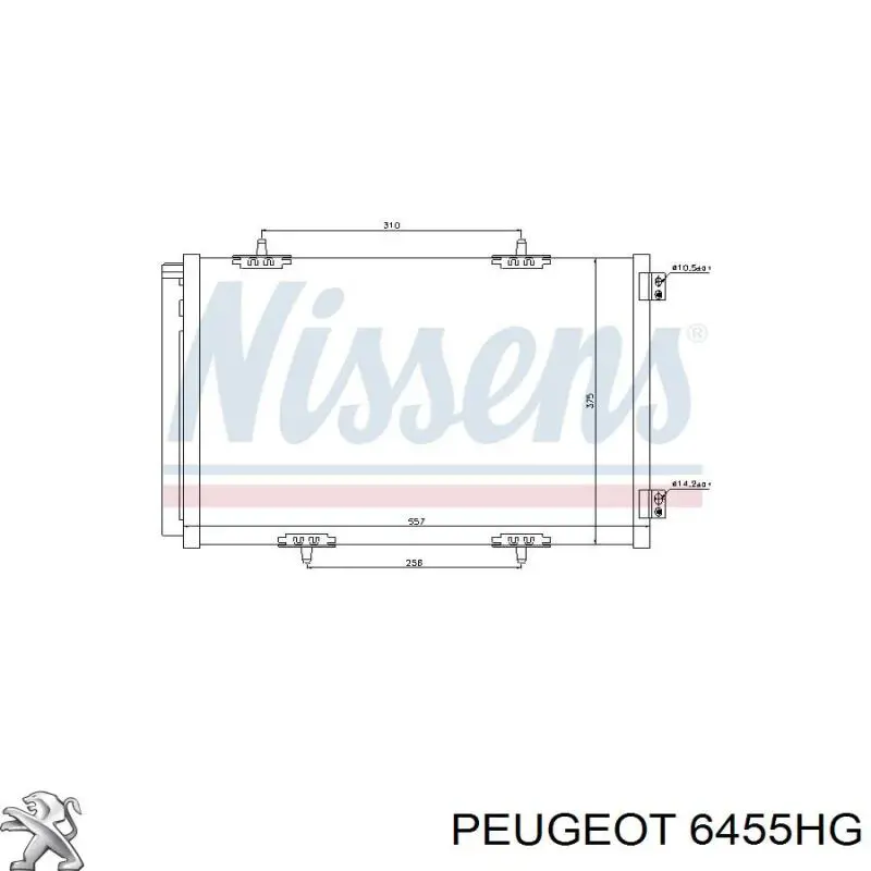 Condensador aire acondicionado 6455HG Peugeot/Citroen