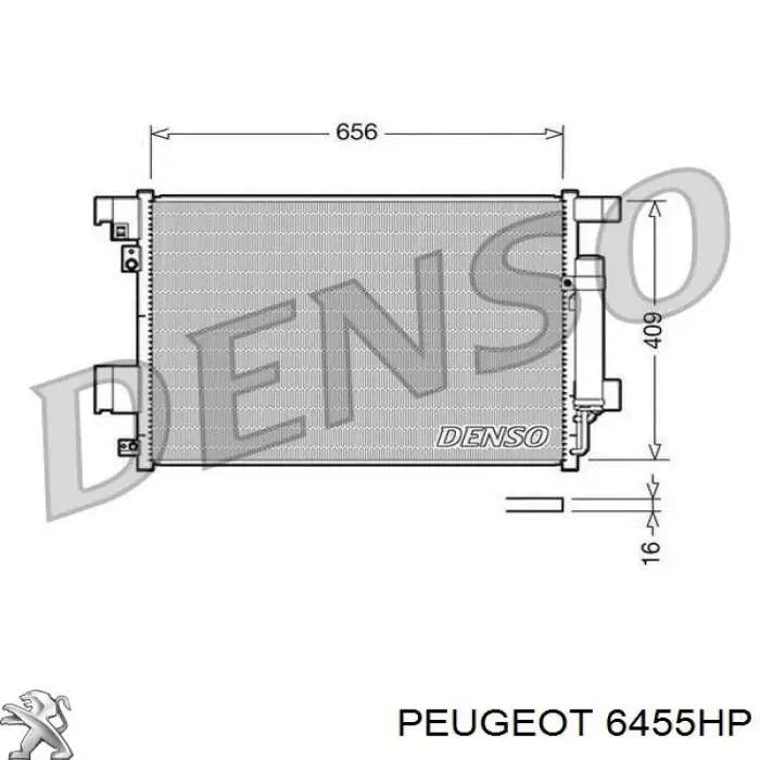 6455HP Peugeot/Citroen condensador aire acondicionado
