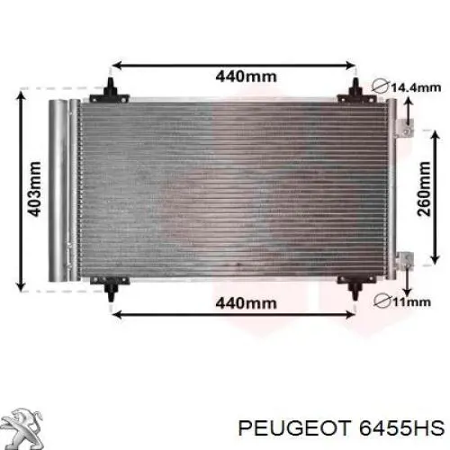 Aire acondicionado capacitor Peugeot/Citroen 6455HS precio, desde 81,22 EUR