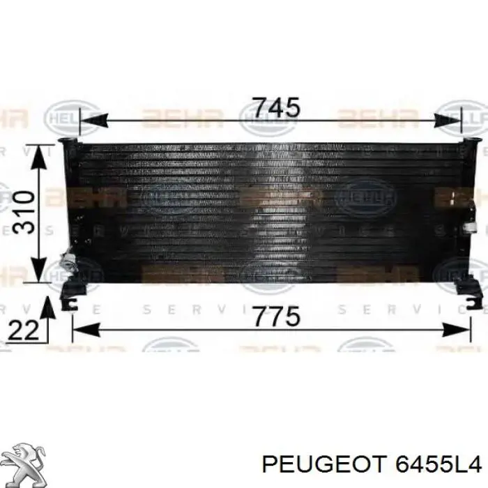 Condensador aire acondicionado Peugeot 205 1 741A, C