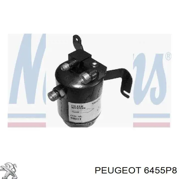 6455P8 Peugeot/Citroen receptor-secador del aire acondicionado