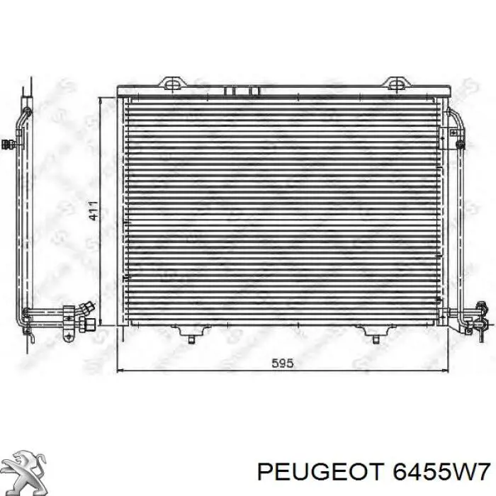 6455W7 Peugeot/Citroen condensador aire acondicionado