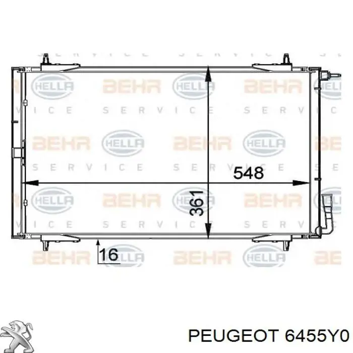 Comprar 6455Y0 Peugeot/Citroen Condensador de aire acondicionado