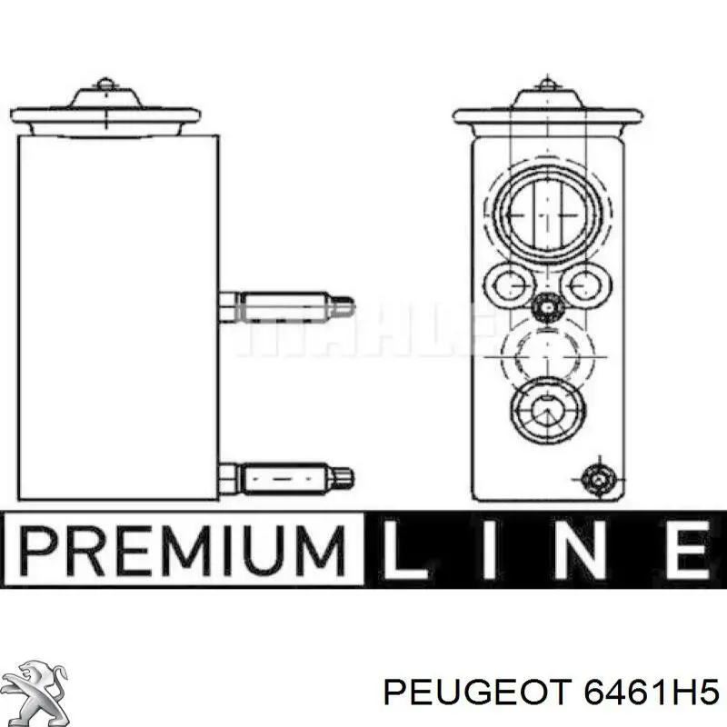 00006461H5 Peugeot/Citroen válvula de expansión, aire acondicionado