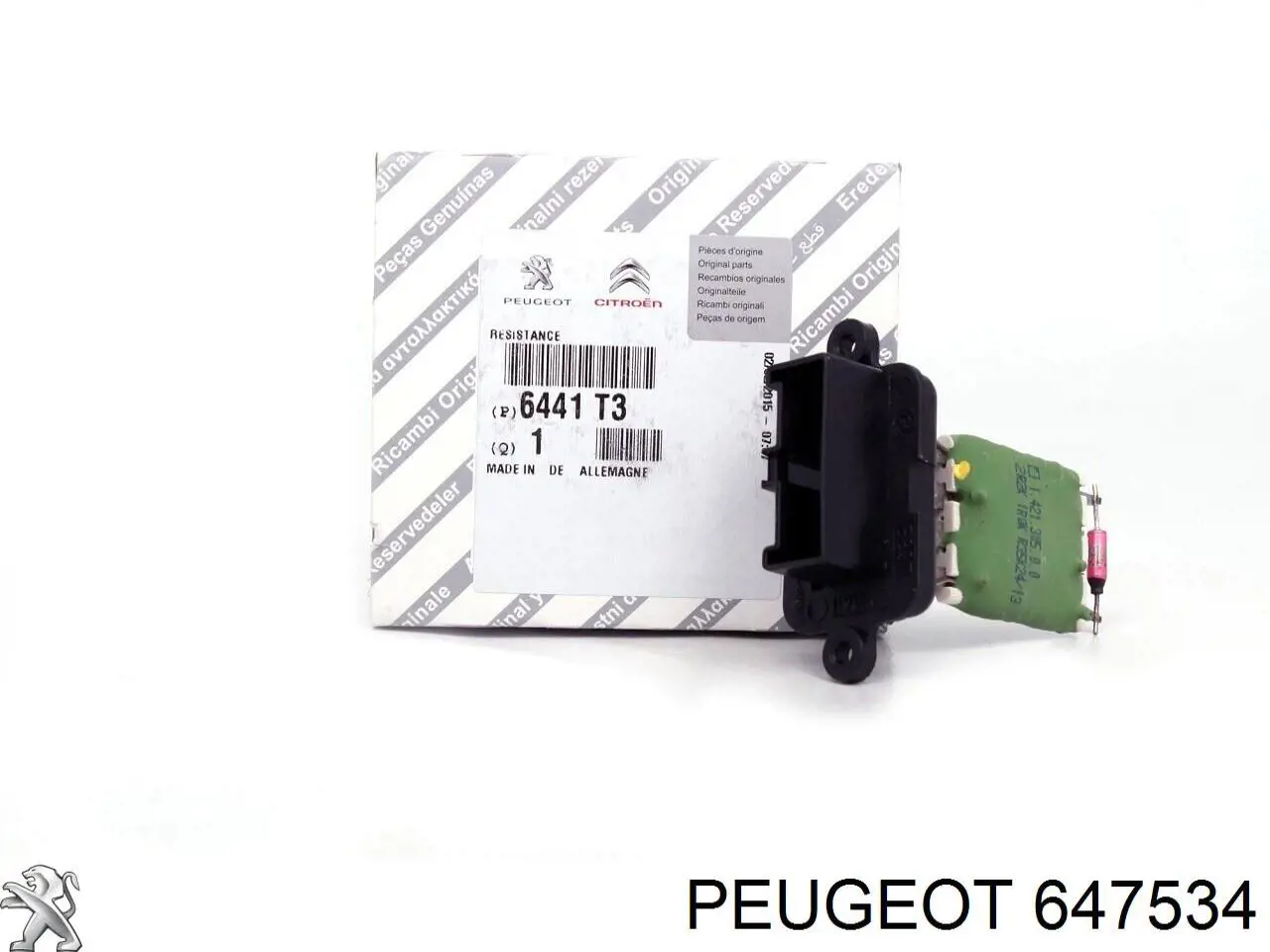 Comprar 647534 Peugeot/Citroen Regulador de velocidad del ventilador de refrigeración (unidad de control)