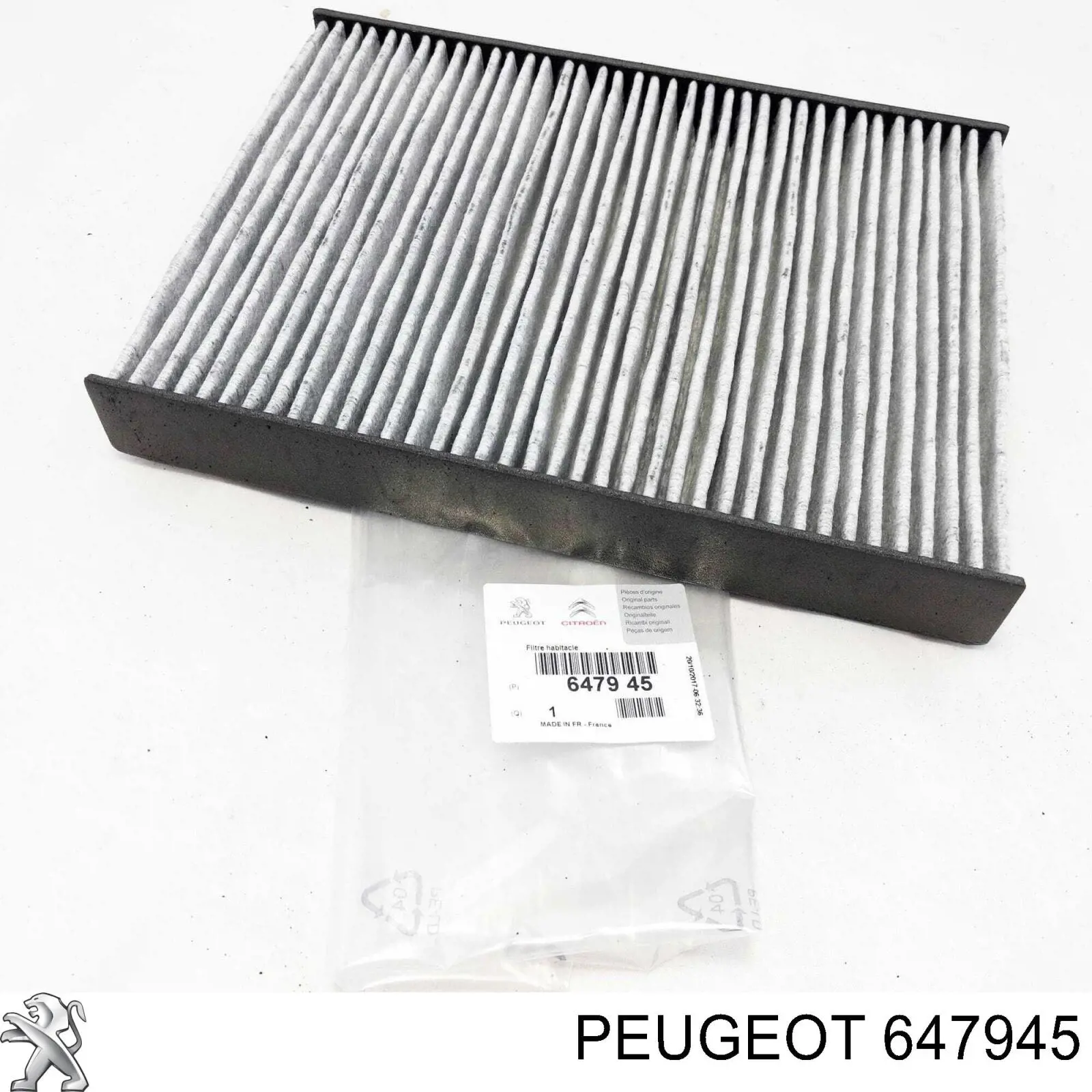 Filtro de polen Peugeot/Citroen 647945