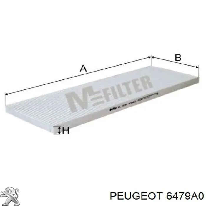 Filtro de cabina Peugeot/Citroen 6479A0 precio, desde 9,73 EUR