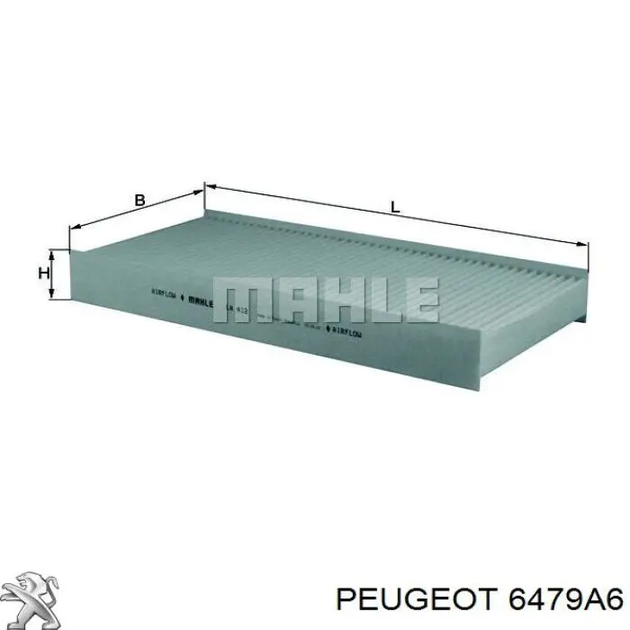 Filtro de cabina Peugeot/Citroen 6479A6 precio, desde 8,24 EUR