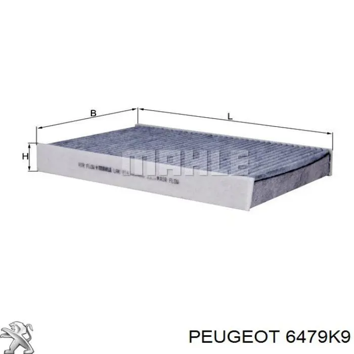 Filtro de cabina Peugeot/Citroen 6479K9 precio, desde 11,10 EUR