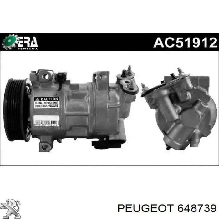 648739 Peugeot/Citroen compresor de aire acondicionado