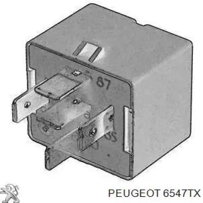 Relé, ventilador de habitáculo PEUGEOT 6547TX