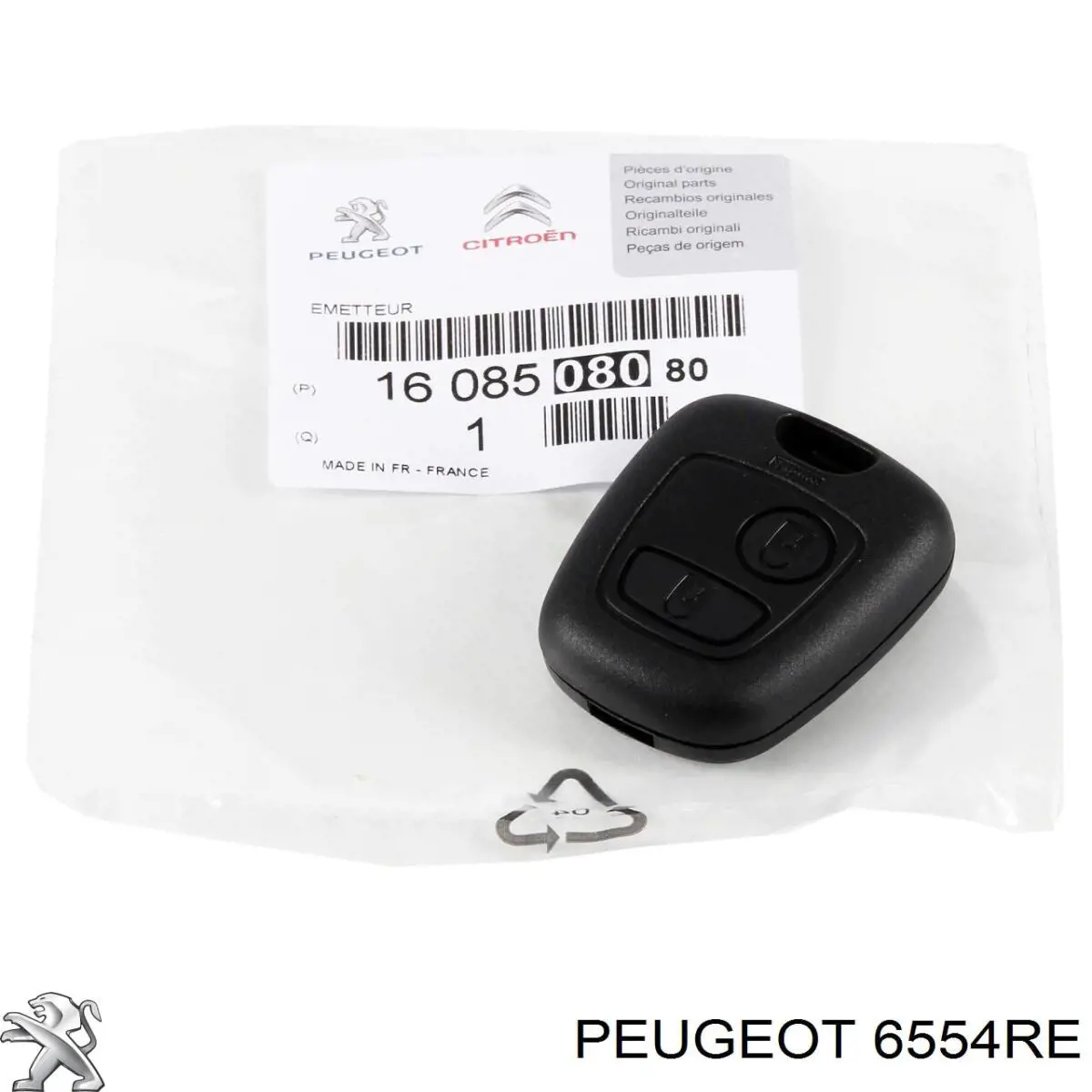 Comprar 6554RE Peugeot/Citroen Llavero control de alarma