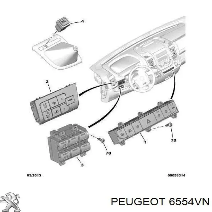 6554VN Peugeot/Citroen