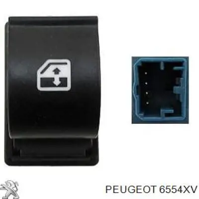 Comprar 6554XV Peugeot/Citroen Botón de elevalunas delantero derecho