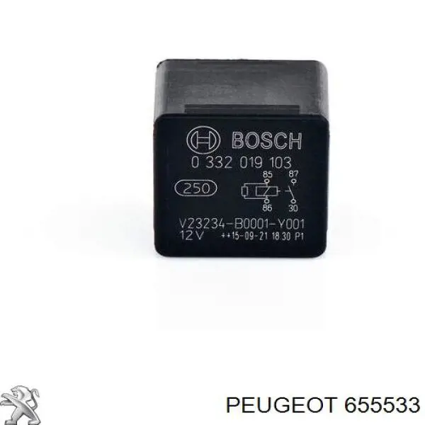 655533 Peugeot/Citroen Relé de ventilador de aire acondicionado