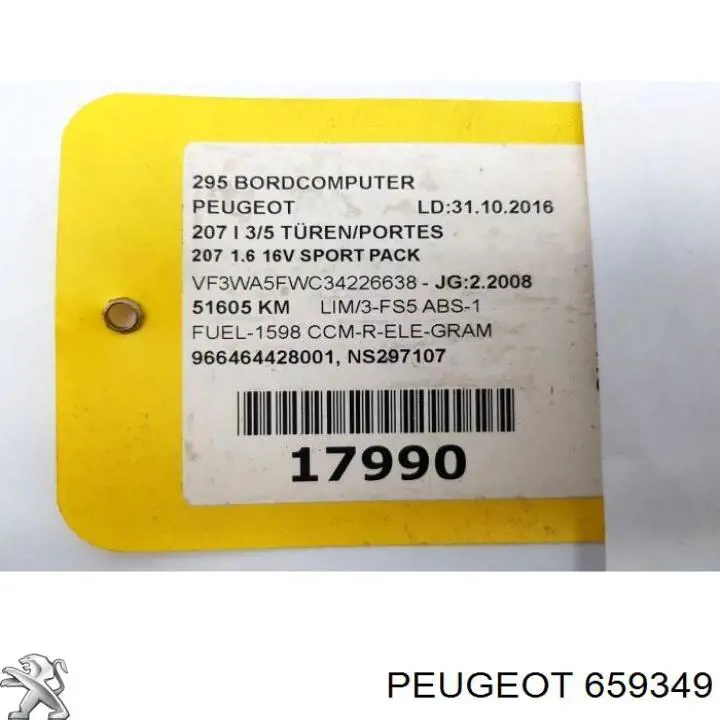 659349 Peugeot/Citroen pantalla multifuncion