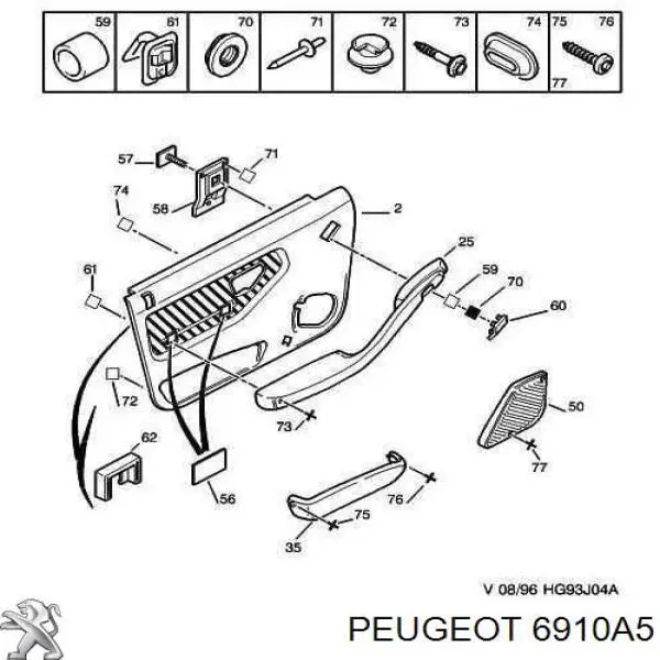  Peugeot/Citroen 6910A5 precio, desde  
