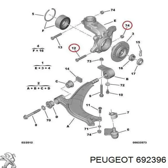 Comprar 692396 Peugeot/Citroen Tornillo
