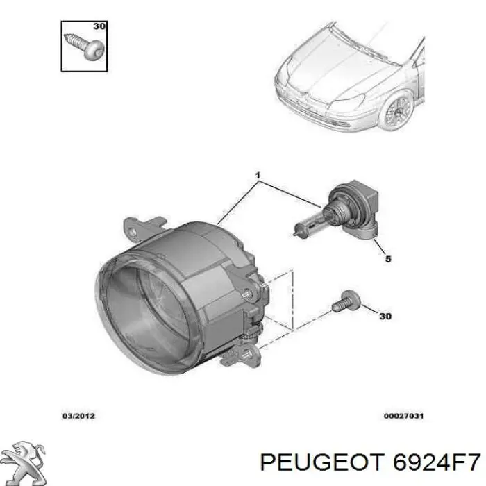  Peugeot/Citroen 6924F7 precio, desde 2,13 EUR