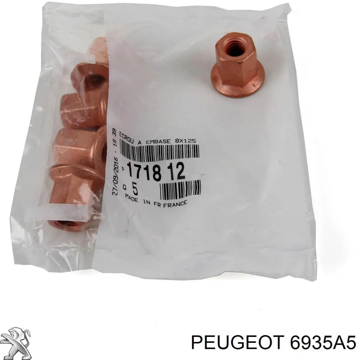 Tuerca del colector de escape 6935A5 Peugeot/Citroen