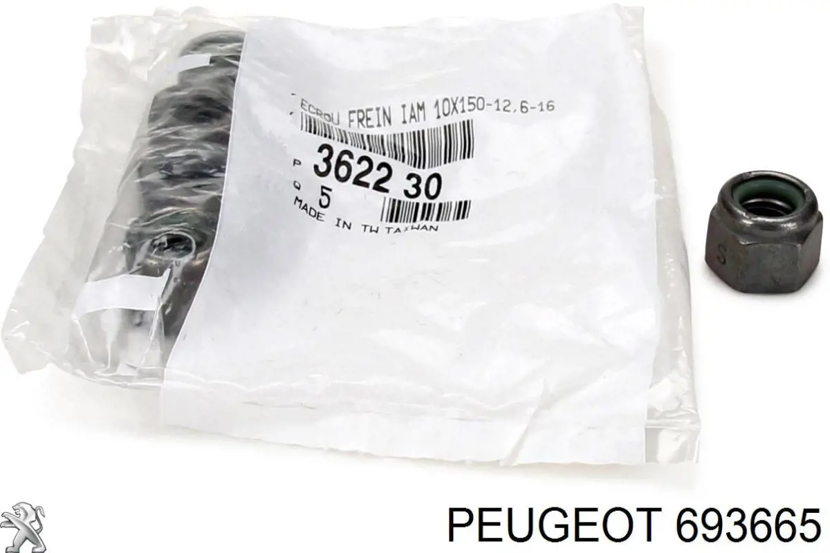 Tuerca de fijación de una viga trasera (subchasis) para Peugeot 3008 