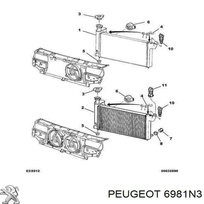 Comprar 6981N3 Peugeot/Citroen 