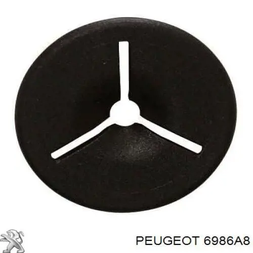 6986A8 Peugeot/Citroen pistón (clip que sujeta el revestimiento del guardabarros trasero)