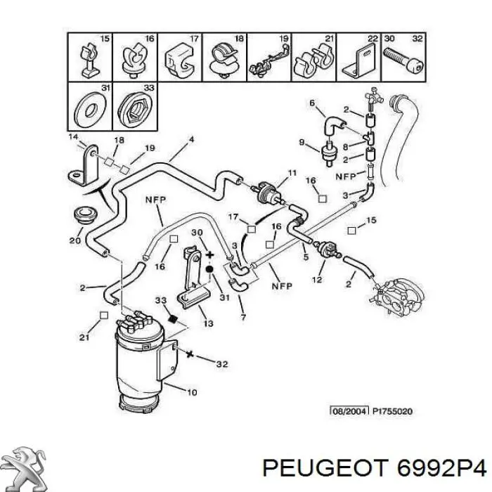 6992P4 Peugeot/Citroen