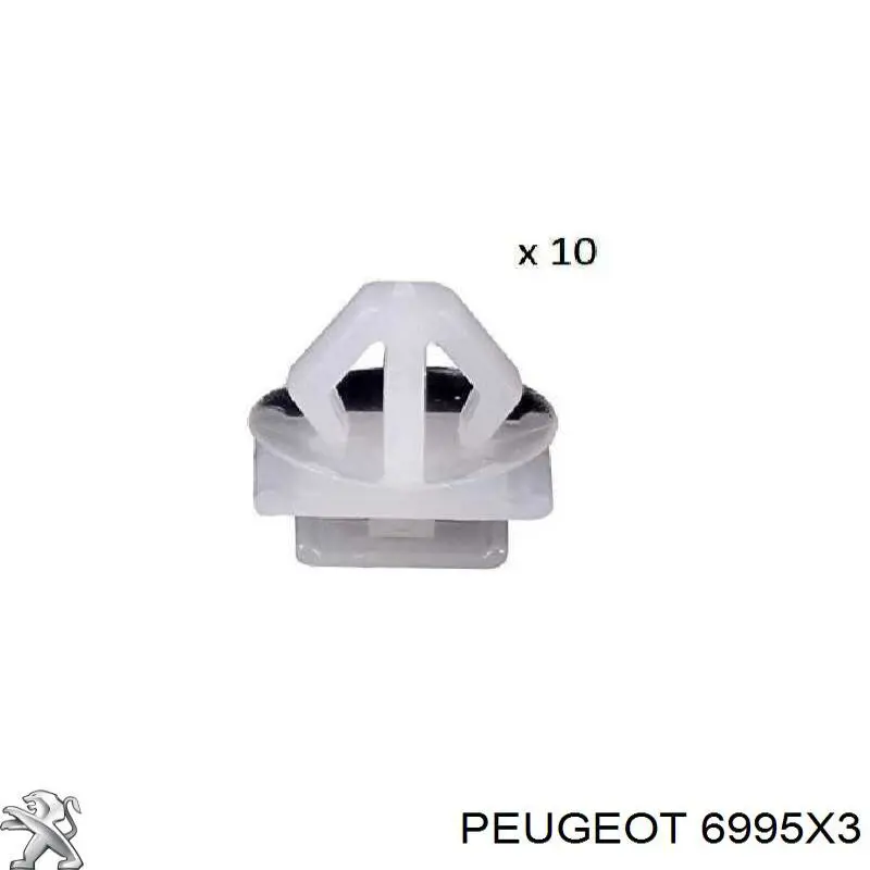 Clips de fijación para rejilla de radiador para Peugeot 206 (T3E)