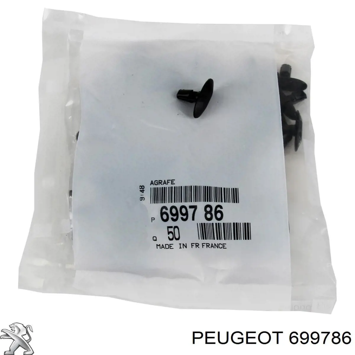 699786 Peugeot/Citroen clips de fijación de moldura de puerta