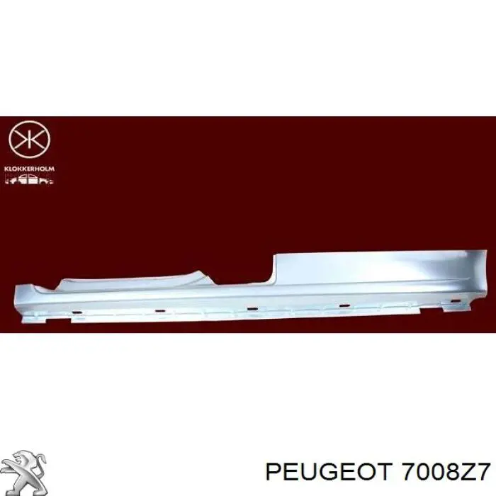 7008Z7 Peugeot/Citroen umbral de puerta, derecha
