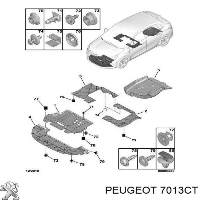 Comprar 7013CT Peugeot/Citroen Protección motor / empotramiento