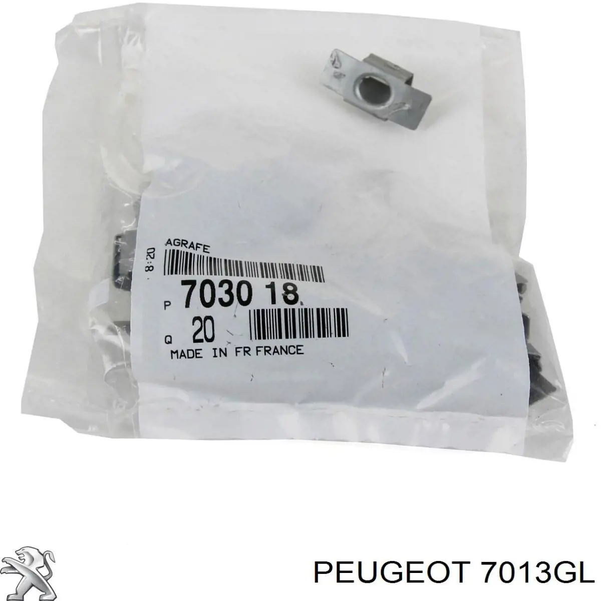 Soporte de parachoques delantero PEUGEOT 7013GL