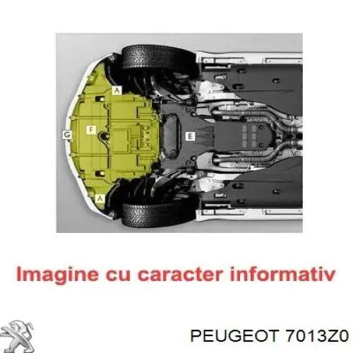 7013Z0 Peugeot/Citroen Protección izquierda del motor