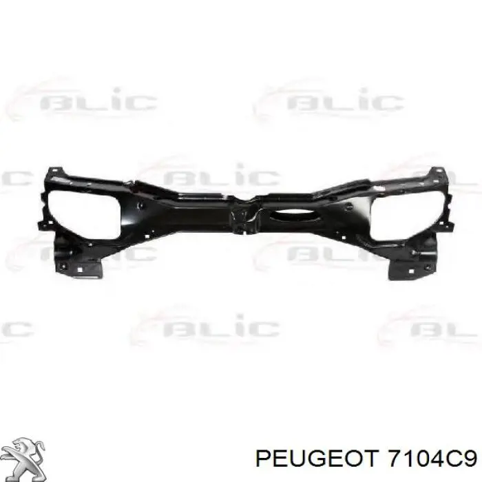 7104C9 Peugeot/Citroen Soporte de radiador completo (panel de montaje para foco)