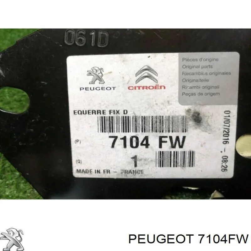 Soporte derecho del radiador Peugeot/Citroen 7104FW precio, desde 38,72 EUR