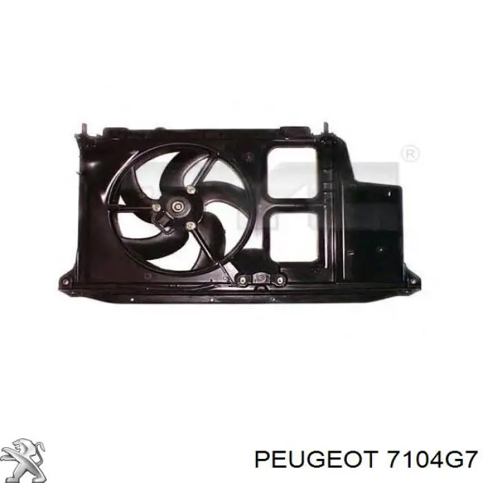 Soporte de radiador completo (panel de montaje para foco) para Peugeot 206 (2A/C)