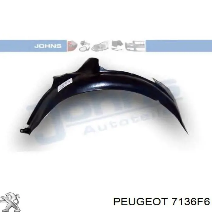 Guardabarros interior derecho, aleta delantera Peugeot/Citroen 7136F6 precio, desde 22,06 EUR