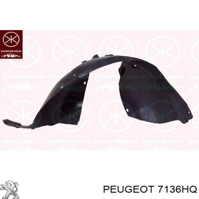 Guardalodos interior izquierdo, guardafango delantero Peugeot/Citroen 7136HQ precio, desde 36,03 EUR