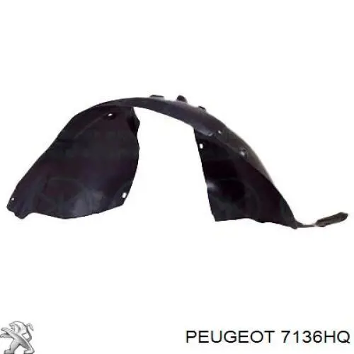 Comprar 7136HQ Peugeot/Citroen Guardalodos interior izquierdo, guardafango delantero
