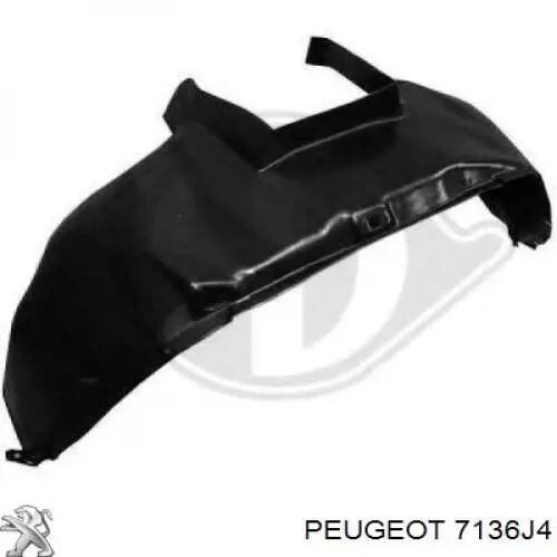 Guardabarros interior trasero derecho del guardafango delantero Peugeot/Citroen 7136J4 precio, desde 9,88 EUR