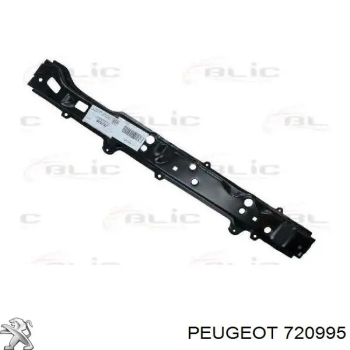 Soporte inferior del radiador (panel de montaje de faros) 00007209A0 Peugeot/Citroen