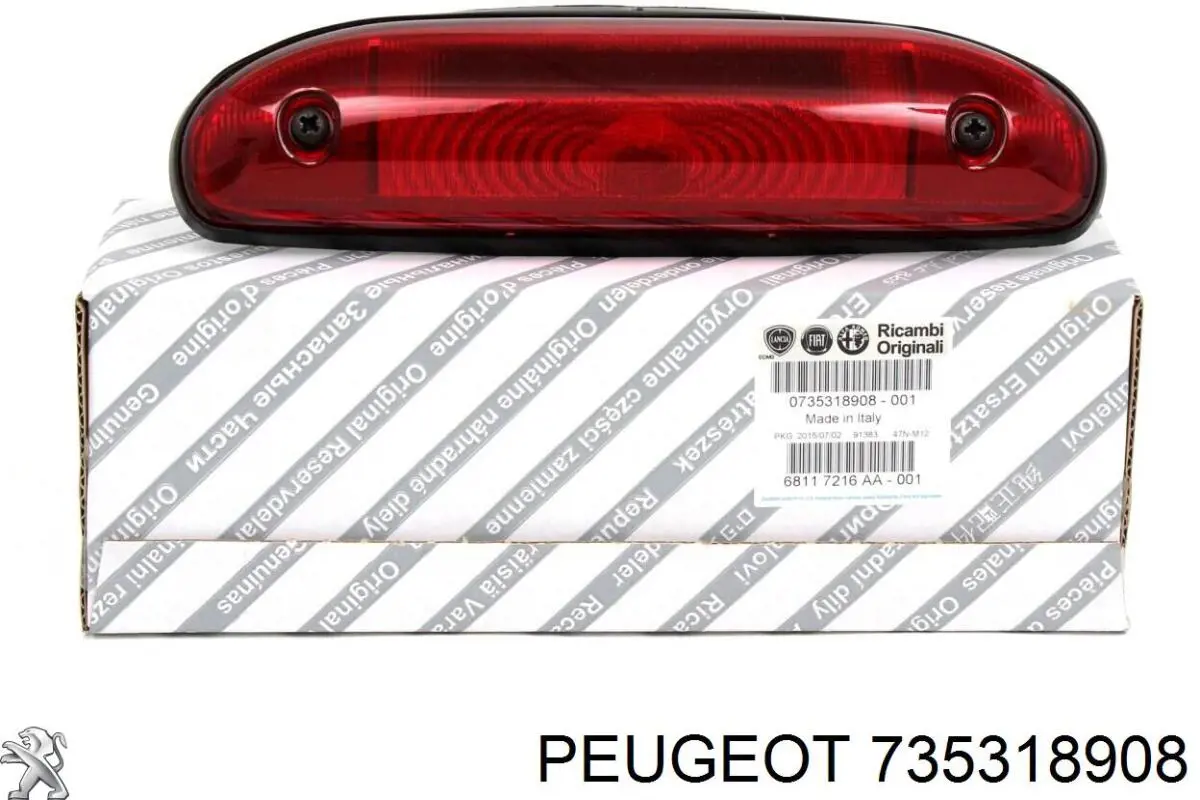 Tercera luz de freno 0735318908 Fiat/Alfa/Lancia