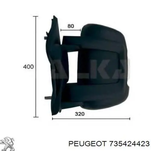 Comprar 735424423 Peugeot/Citroen Espejo de retrovisor izquierdo