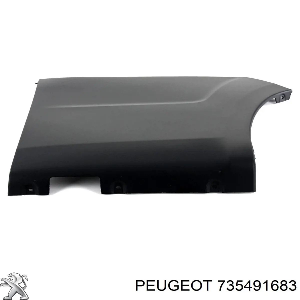 735491683 Peugeot/Citroen listón embellecedor/protector, guardabarros trasero derecho