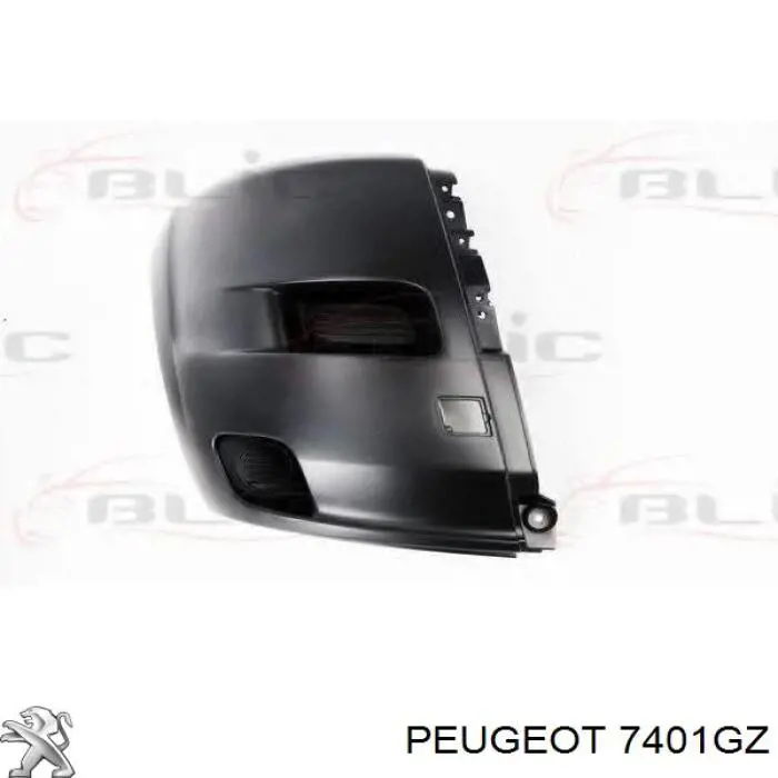 7401GZ Peugeot/Citroen parachoques delantero, parte derecha