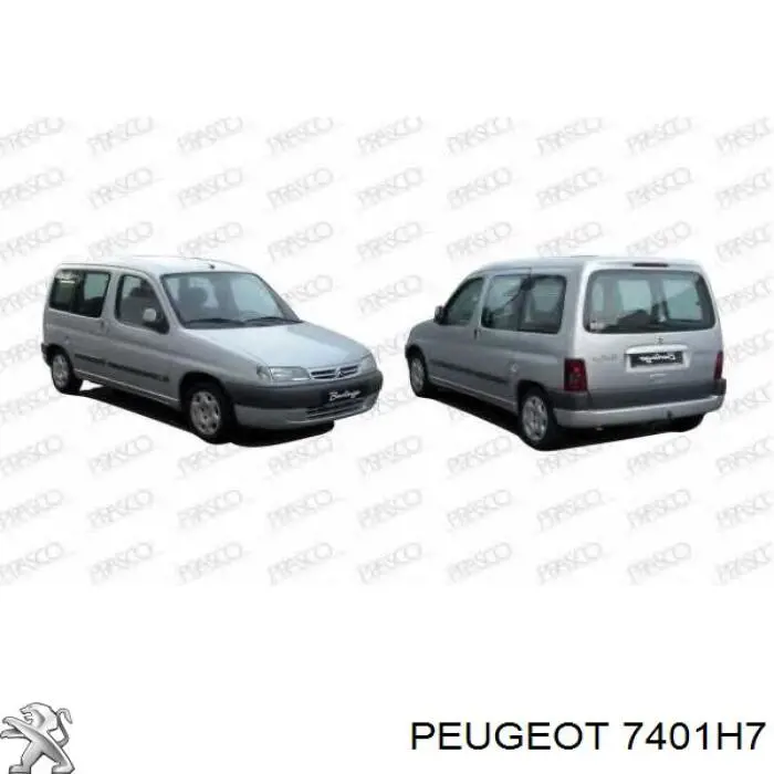 7401H7 Peugeot/Citroen Paragolpes delantero